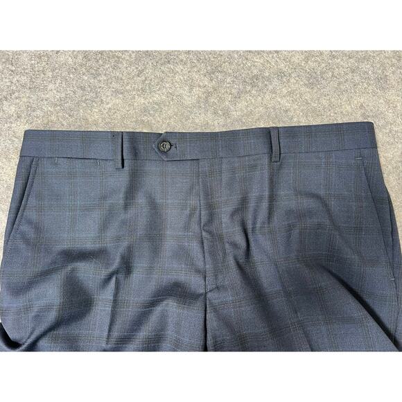 Tommy Hilfiger Men’s Blazer Suit Jacket & Pants Set Navy Blue Plaid Button Up - Picture 16 of 16